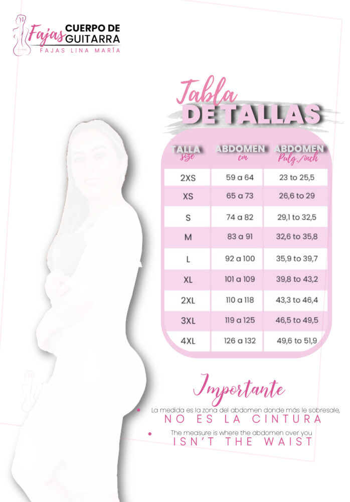 Tabla de Tallas Fajas